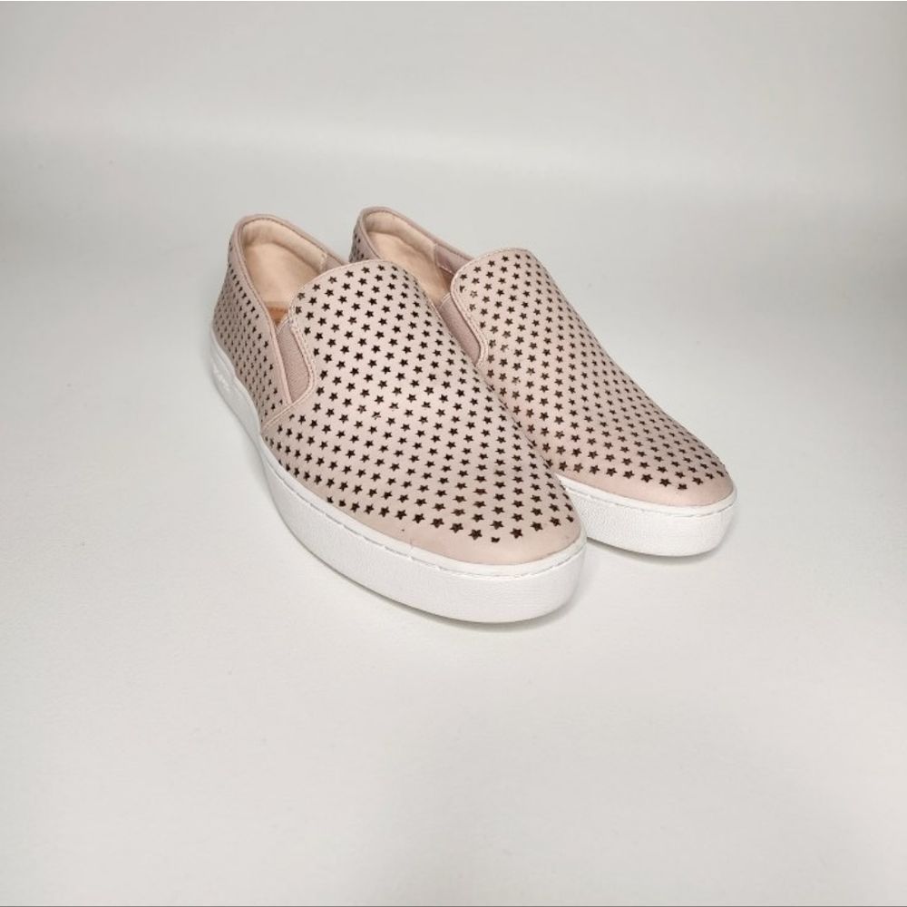 Michael Kors Keaton Slip On Sneakers in Pink Leather Pink gold 9
